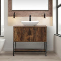 UEV Rustic Brown 36" Bathroom Vanity by YourHomeExcellentVendor