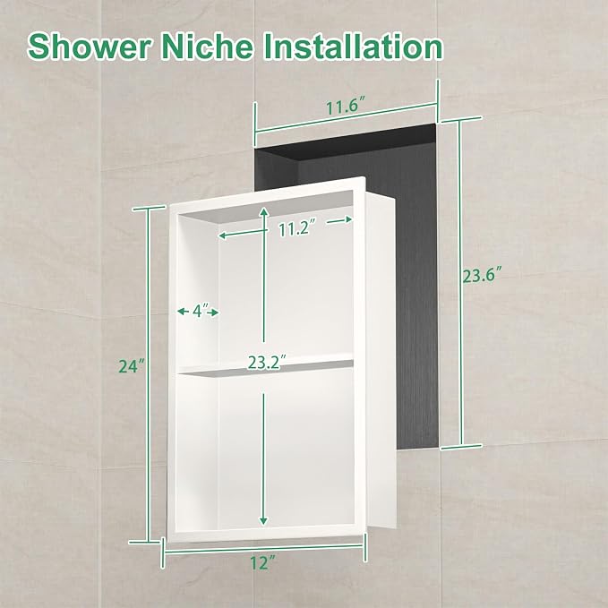 SaniteModar Shower Niche, Stainless Steel Niche - Image 3