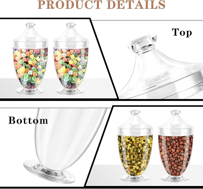 1000ML/33OZ Bath Salt Jar with Lid and Spoon Bath Salt Container Acrylic Salt - Image 3