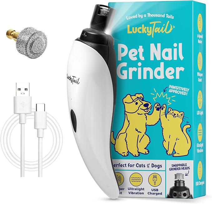 LuckyTail Pet Nail Grinder for Dogs and Cats by LuckyTail