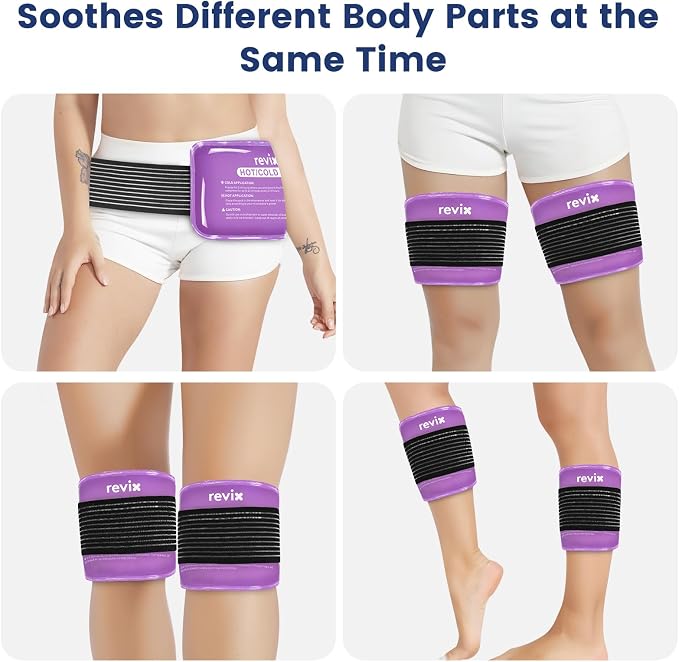 REVIX Large Ice Packs for Injuries, 2 Packs Hot & Cold Gel Ice Packs - Image 4