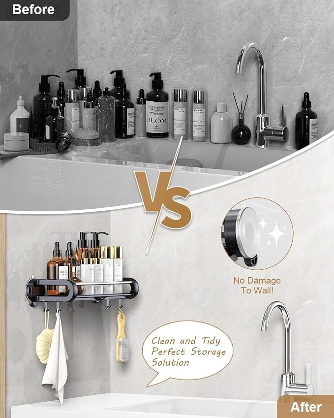 JOTPE Suction Cup Shower Shelf, Removable Shower Caddy Suction Cup - Image 6