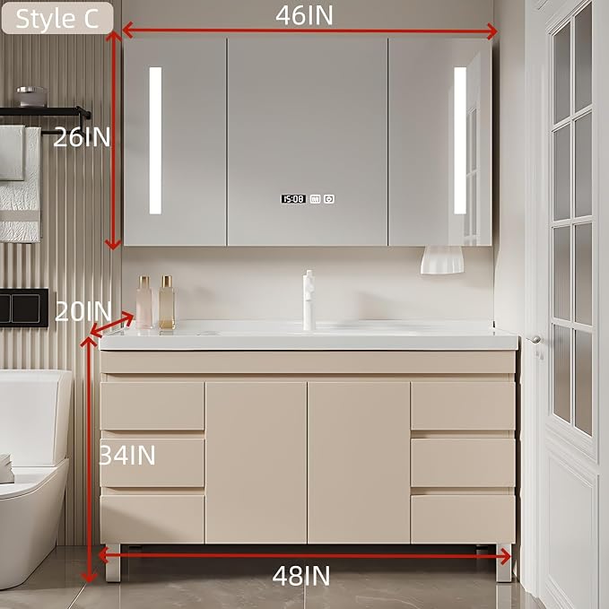 48IN Modern Bathroom Vanity - Image 2