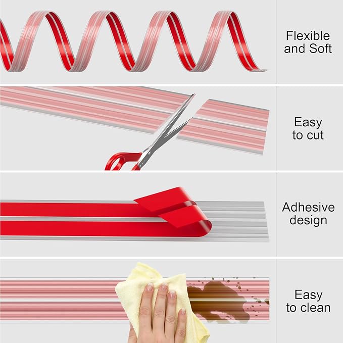 40FT Flexible Wall Corner Protector Moulding Trim, Peel and Stick Inside & - Image 8