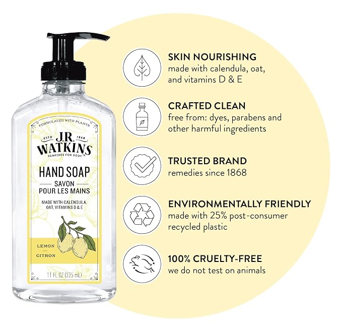 J.R. Watkins Gel Hand Soap, 3 Pack of 11 Fl Oz - Image 2