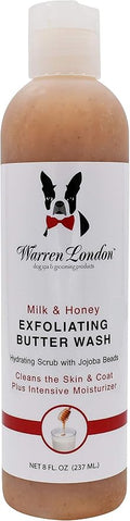 Warren London Exfoliating Butter Wash – Milk & Honey Dog Shampoo, 8 oz | Cleans by WarrenLondon