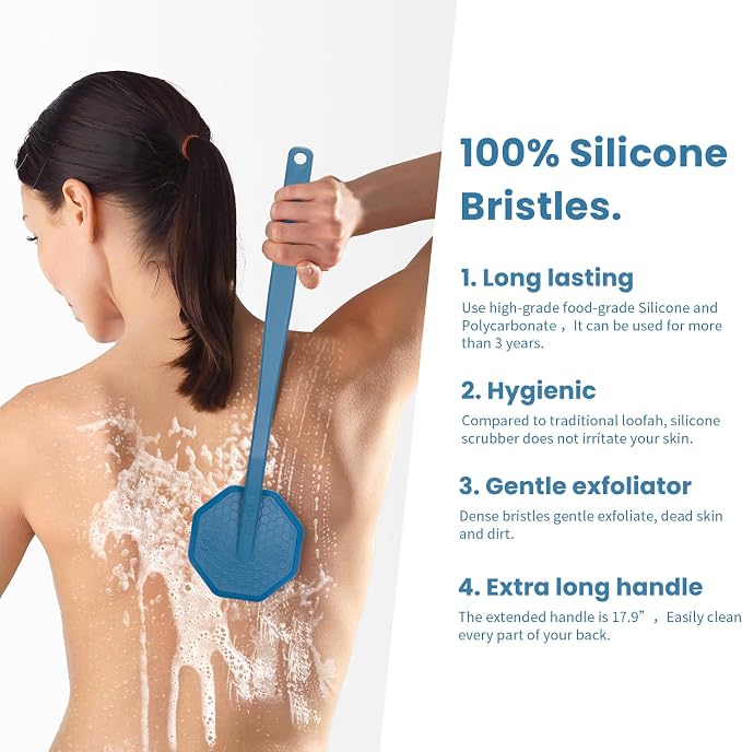 iTokGoK® All New Premium Silver-Infused Silicone Back Scrubber - Image 3