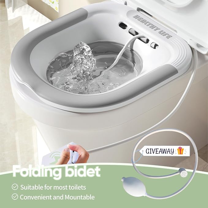 Electric Sitz Bath for Toilet, Sitz Bath，Portable and Collapsible Sitz Bath Tub - Image 2