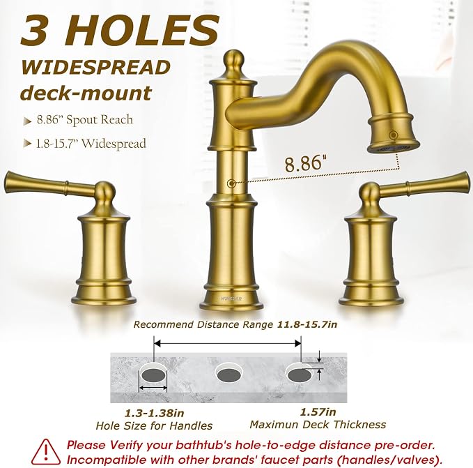 Roman Bathtub Faucet Deck Mount Tub Faucet - Image 4