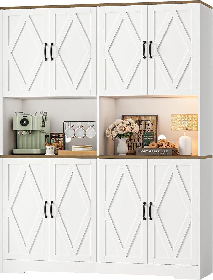 HOSTACK 71" Tall Pantry Cabinet, Large Kitchen Hutch by HOSTACK