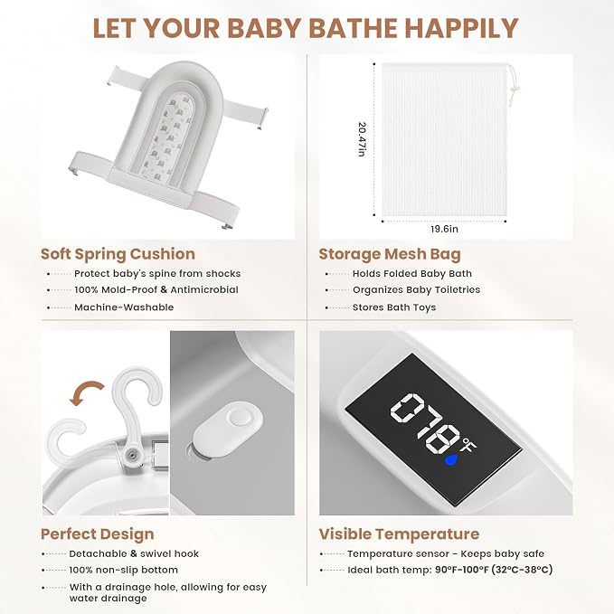 Collapsible Baby Bathtub, Baby Tubs - Image 5