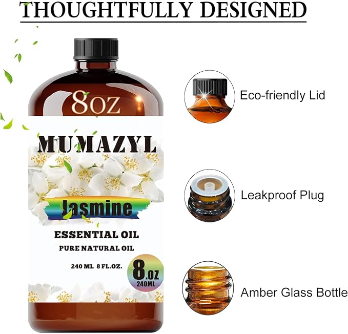 Jasmine Essential Oil, Jasmine Oil 8 Fl Oz 240ML - Image 2
