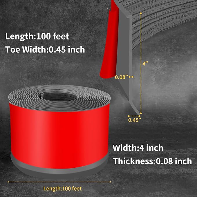 Flexible Baseboard Molding Trim 4 Inch Self-Adhesive Vinyl Wall Base Peel and - Image 2