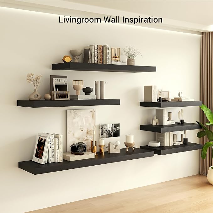 Heimlove 12 Inch Deep Floating Shelves, 48 x 12 inches Long Wall Shelf - Image 5