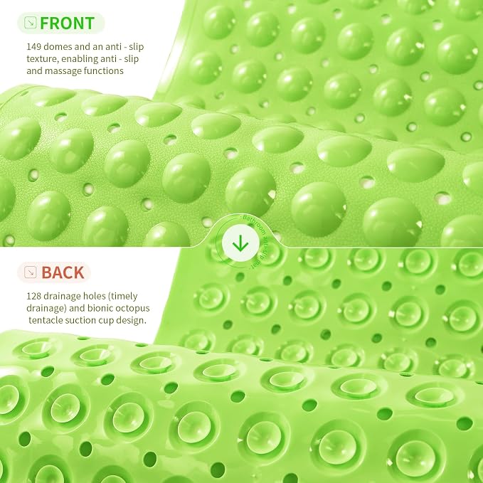 Anti-Slip Bathtub Shower mat, 27.5×14.5（Approximately 70×37cm） inch Soft - Image 2