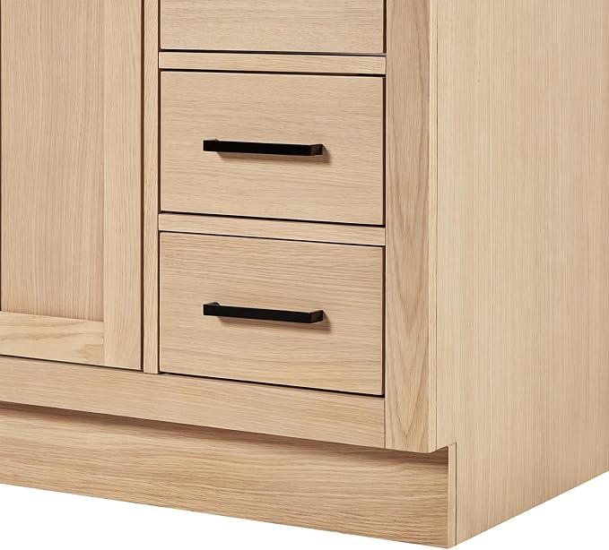 ARIEL Hepburn 66" Inch Oak Single Bathroom Vanity - Image 8