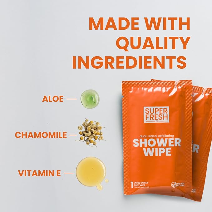 Super Fresh Shower Wipes Large Citrus & Cedar Body Wipes - Image 6
