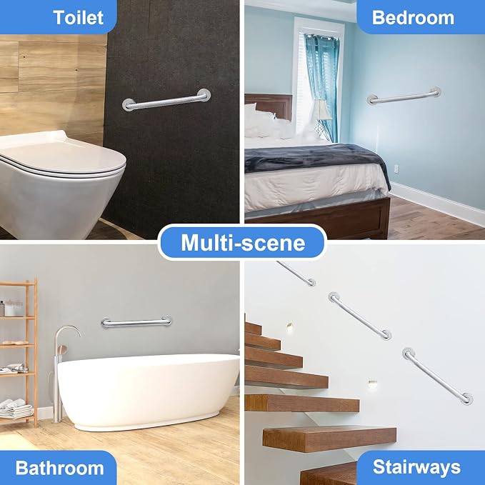Handicap Grab Bars, 2 Pack 16 Inch Shower Grab Bar - Image 6