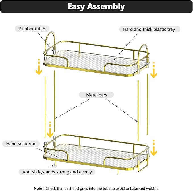 FOLLOWIN 2 Tier Countertop Organizer, Countertop Storage Perfume Tray, Vanity - Image 5