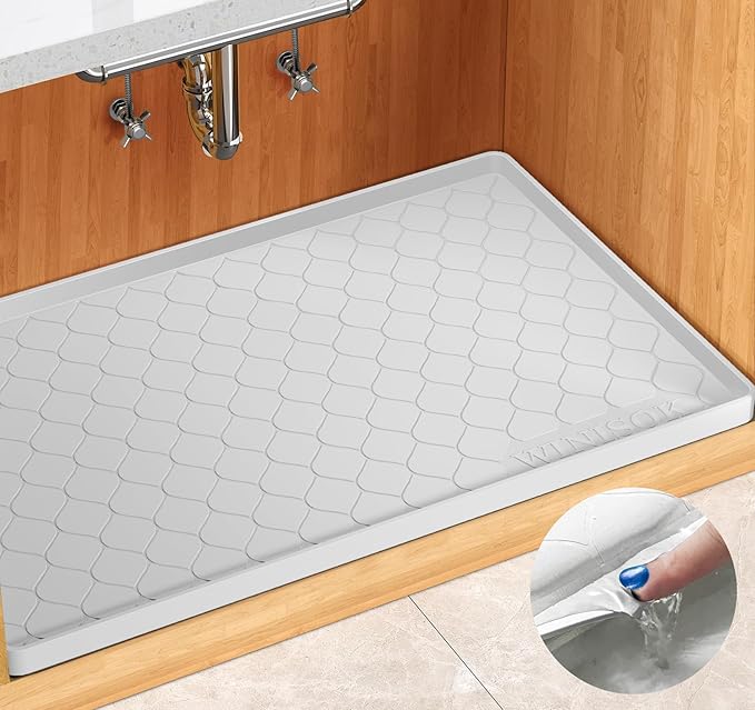 Silicone Under Sink Mat 34" x 22", kitchen Essentials and Gadgets, Shelf liner by Winisok