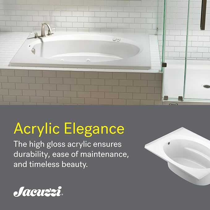 Jacuzzi SIGNATURE Acrylic Drop-In Bathtub, Soaking Sanctuary, Slip Resistant - Image 2