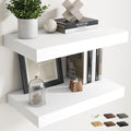 24 Inch Floating Shelves for Wall Set of 2, Easy Install Engineered Wood by Marsmiles