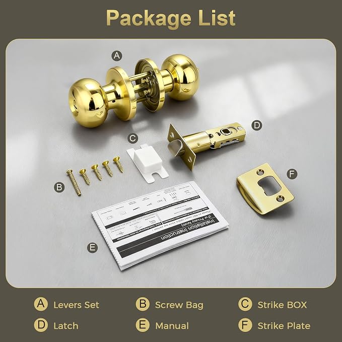 KNOBWELL 5 Pack Privacy Door Knob - Image 7