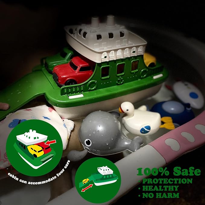 Ferry Boat with 4 Car and 4 Wind Up Bath Swimming Toys, Kids Bath Toy Floating - Image 8
