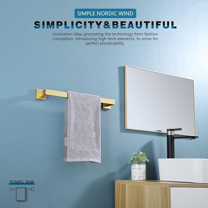 KOKOSIRI Bath Towel Bar Kitchen Dish Cloths Hanger 16 Inch Hand Towel Holder - Image 7