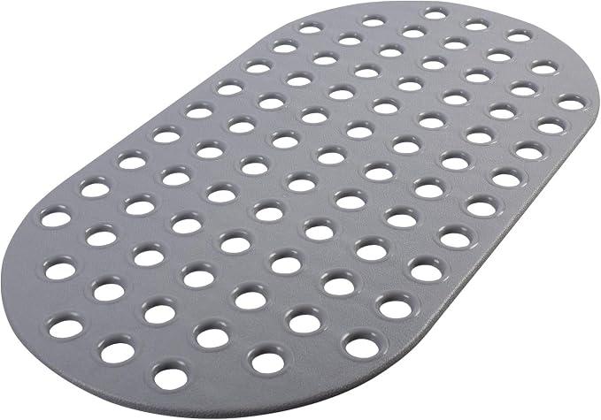 Shower Mat Non Slip Grey Bathtub Mat Non Slip 29 x 15 Inch Oval Bath Mat by ALL+PRIDE