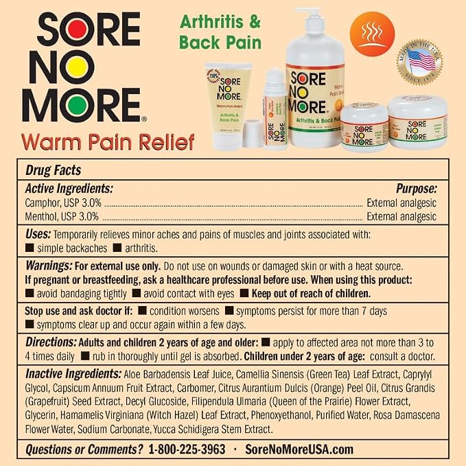 Sore No More Warm Arthritis Pain Relief Cream – Targeted Reliever - Image 5