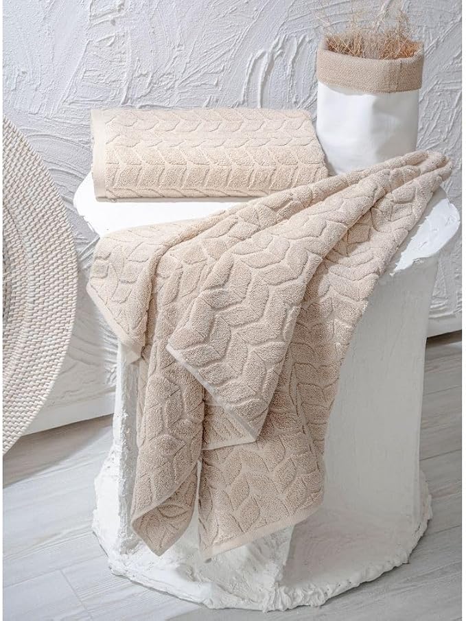 BAGNO MILANO Turkish Bath Towels, Soft Plush Jacquard Luxury Bath Towels - Image 3