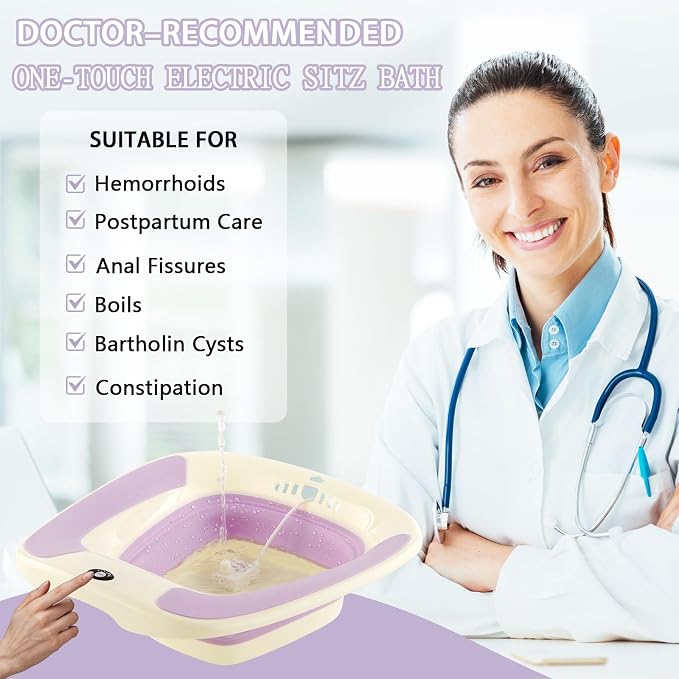 Electric Sitz Bath, Sitz Bath for Postpartum Care, Sitz Bath for Hemorrhoids - Image 4