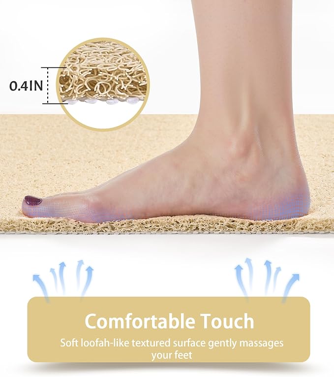 Non Slip Shower Mats for Inside Shower, 17x30 Inch, Anti-Slip Bathtub Mats for - Image 4