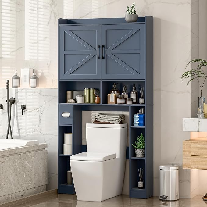 Over The Toilet Storage Cabinet, Farmhouse Toilet Cabinet Rack by Vabches