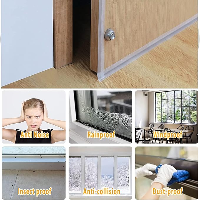 33.5 Ft Weather Stripping Seal Strip, Silicone Draft Stopper, Self Adhesive - Image 4