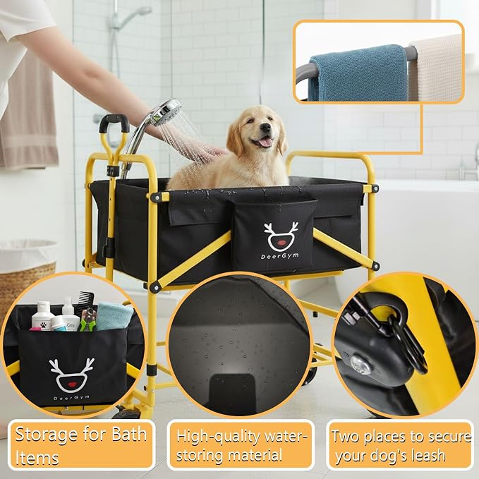 2-in-1 Dog Bathtub and Dog Stroller, Portable Dog Bath and Pet Stroller - Image 3