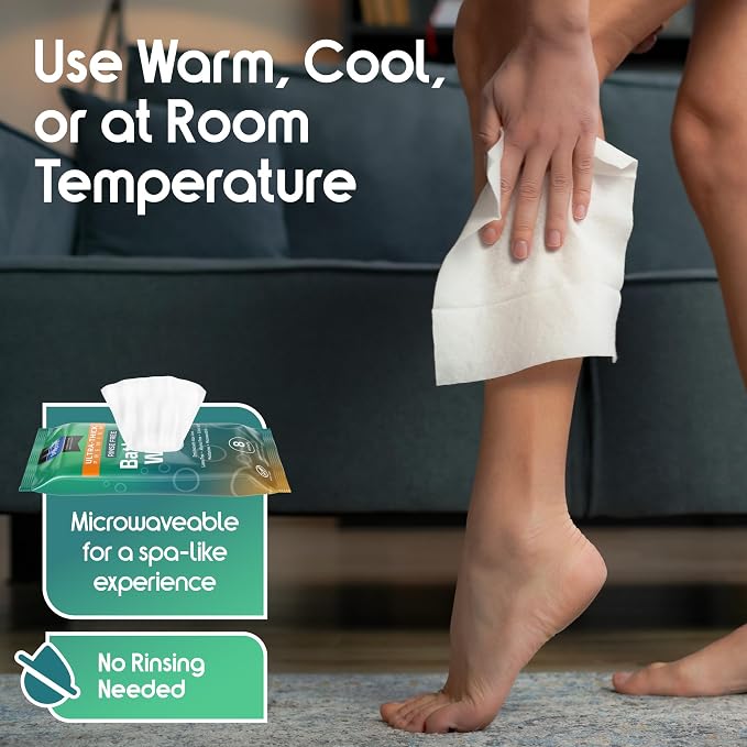 Inspire Ultra Thick Rinse-Free Bath Towels | Shower Towels - Image 4