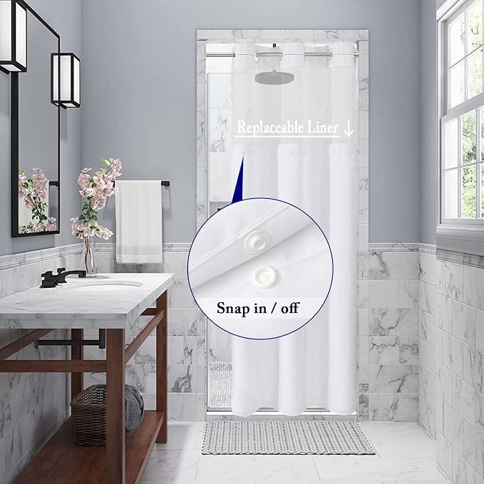 Gibelle Stall Small Shower Curtain 36x74, Waffle Weave Shower Curtain - Image 3