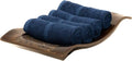 Mosobam Luxury Turkish Towels Set of 4 Washcloths 13X13 Navy Blue 700 GSM by Mosobam