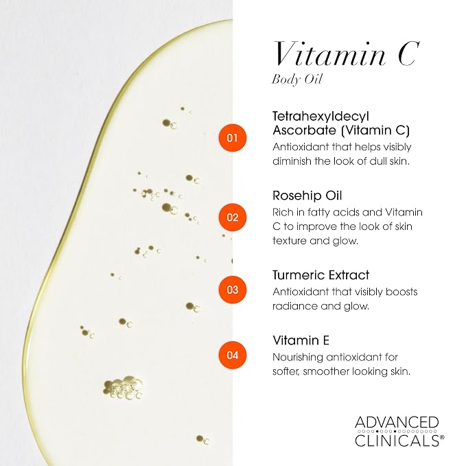 Advanced Clinicals Vitamin C Brightening Body Oil - Image 3