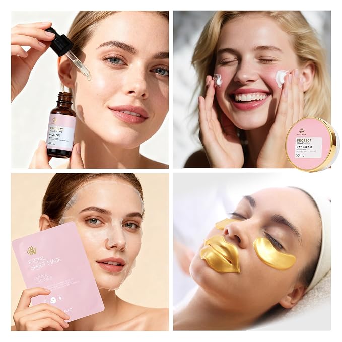 Rose 23 Pcs Facial Skin Care Set, Luxury Bath and Body Gifts - Image 2