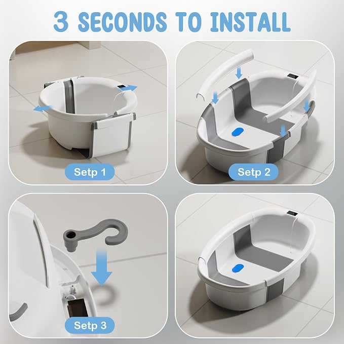 Collapsible Baby Bathtub, 3s to Install, Baby Bath Tub - Image 6