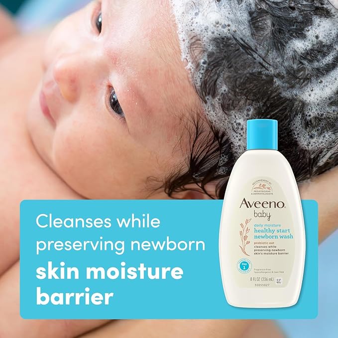 Bundle of Aveeno Baby Healthy Start Newborn Wash, Hypoallergenic Baby Body Wash - Image 3