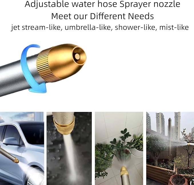 Upgrade Garden Hose Nozzle Sprayer, Adjustable High Pressure Water Hose Nozzle - Image 4