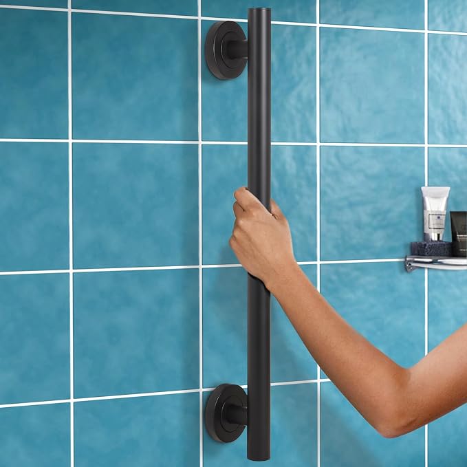 Lava Odoro Shower Grab Bar, Modern Set Stainless Steel Handicap Grab Bar - Image 2