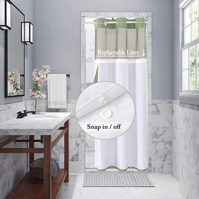 Gibelle Stall Small Shower Curtain 36x74, Waffle Weave Shower Curtain - Image 3