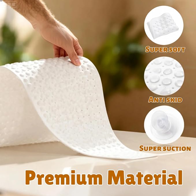 Bath and Shower Safety Mats 40x16 inch, Non Slip - Image 8