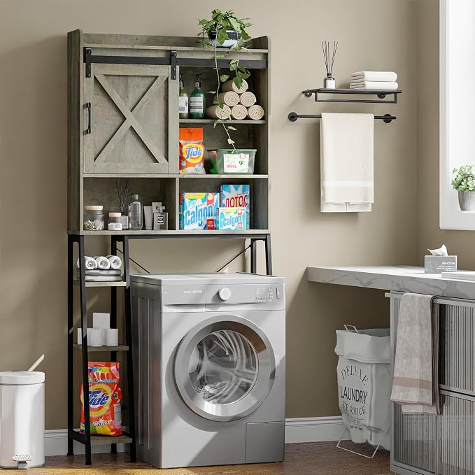 Vabches Over The Toilet Storage Cabinet, Farmhouse Storage Cabinet Over Toilet - Image 5