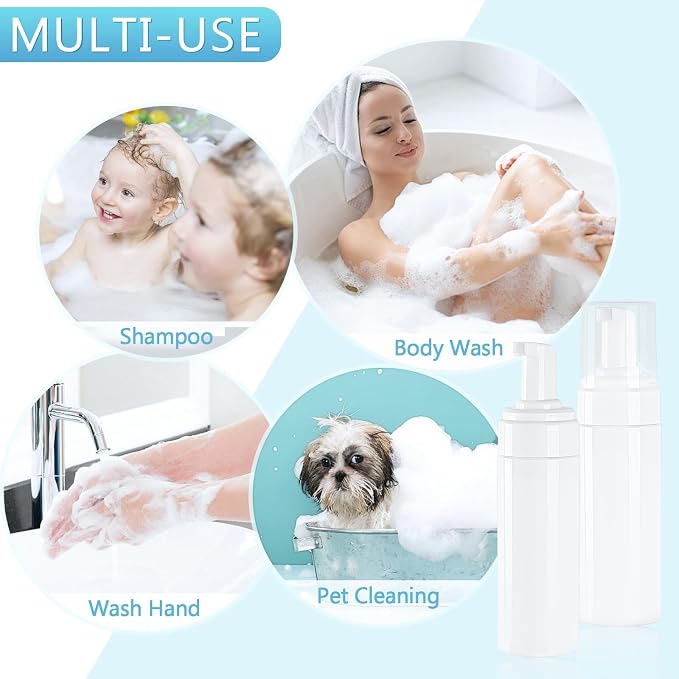 Foam Pump Bottle 150ml/5 oz Empty Plastic Foam Dispenser Pump Bottle Travel - Image 5